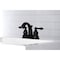 Kingston Brass KB5610AL Restoration 4" Centerset Bathroom Faucet, Matte Black KB5610AL - alternate 2